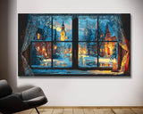 Malen nach Zahlen wintertag in amerika