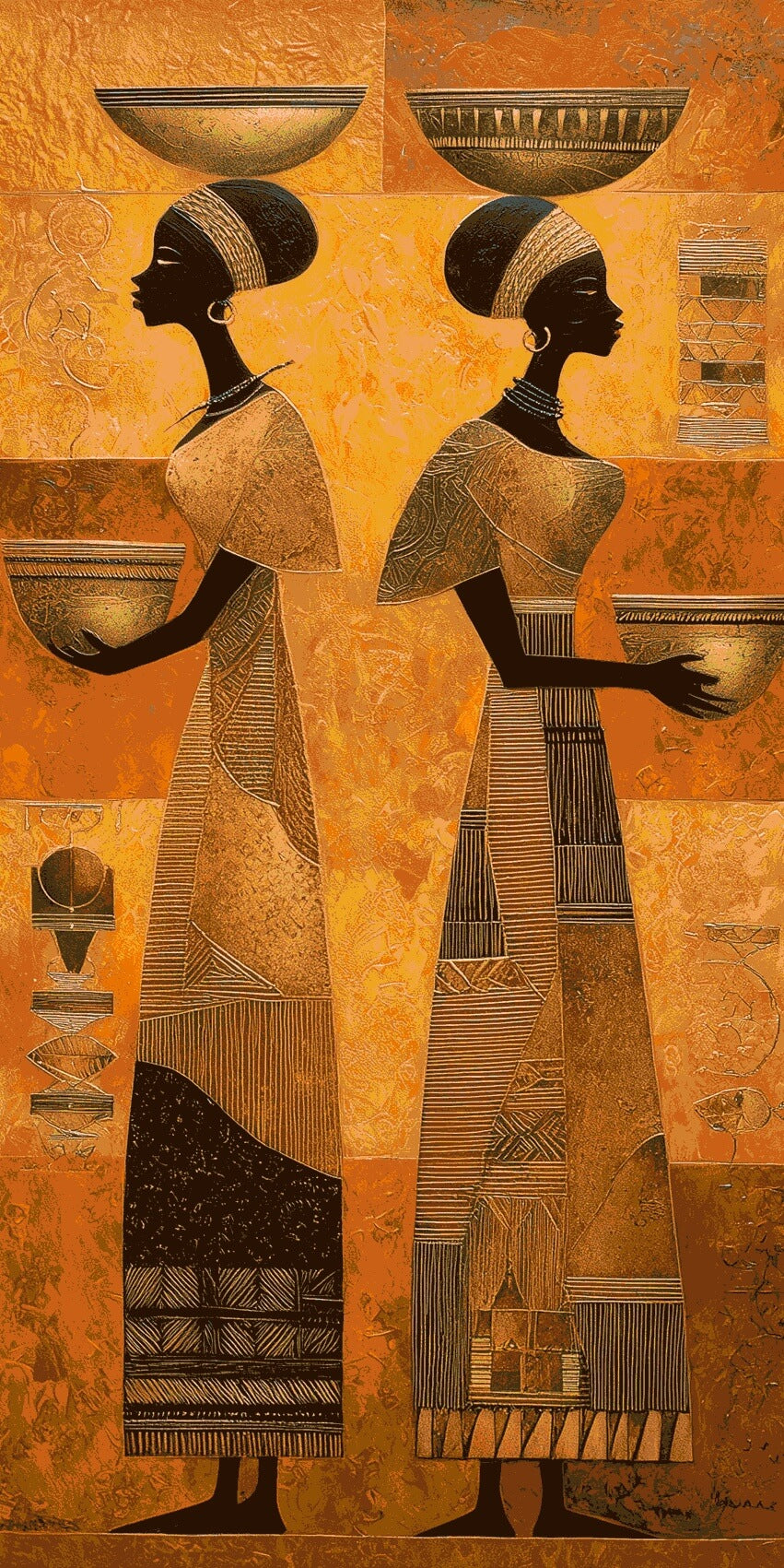 Malen nach Zahlen Afrika Frauen bei der Arbeit Moderne Kunst