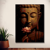 Malen nach Zahlen Buddha Frau Weisse Blume