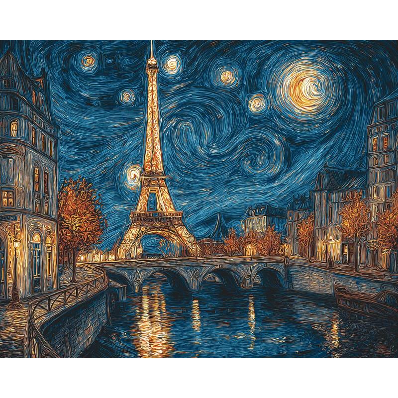 Malen-nach-Zahlen Eiffelturm Paris