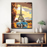 Malen nach Zahlen eiffelturm und 2cv
