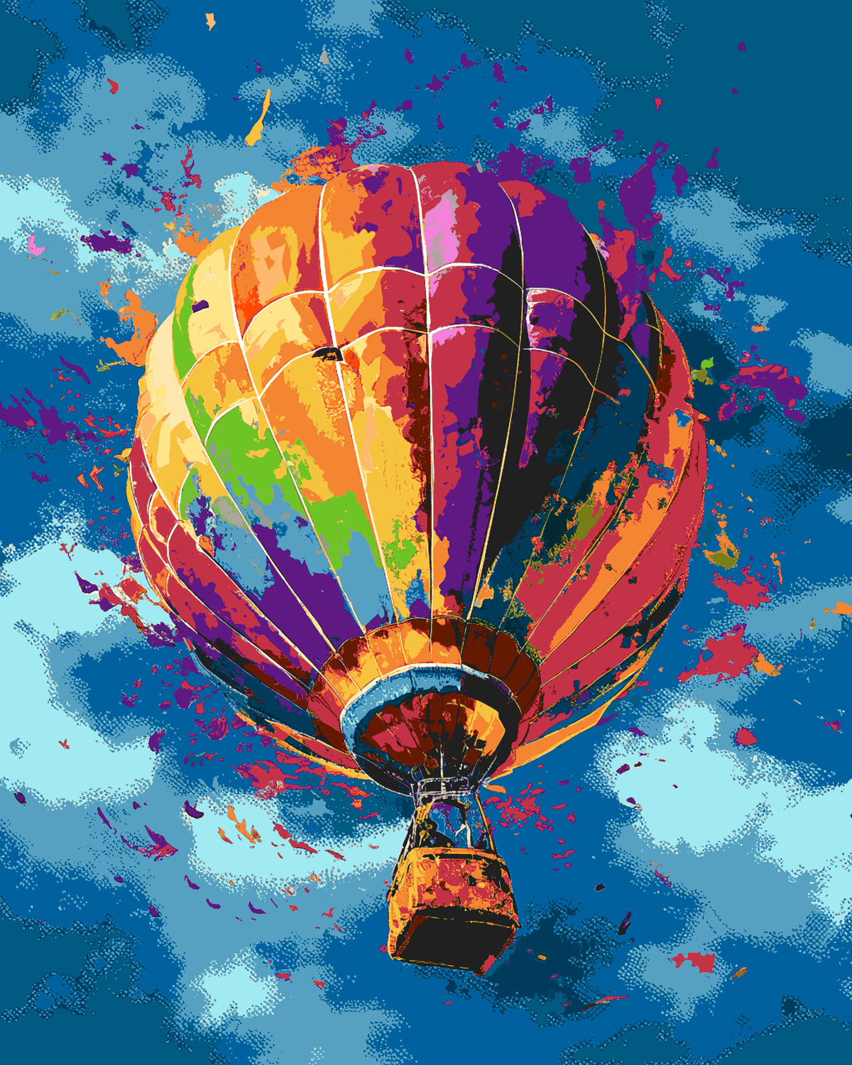 Malen nach Zahlen für Erwachsene Ballon am Himmel