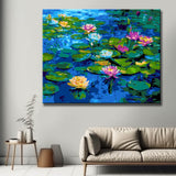 Malen nach Zahlen für Erwachsene Seerosen abstrakt