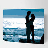 Malen nach Zahlen Bilder LiebesPaar am Meer landschaft