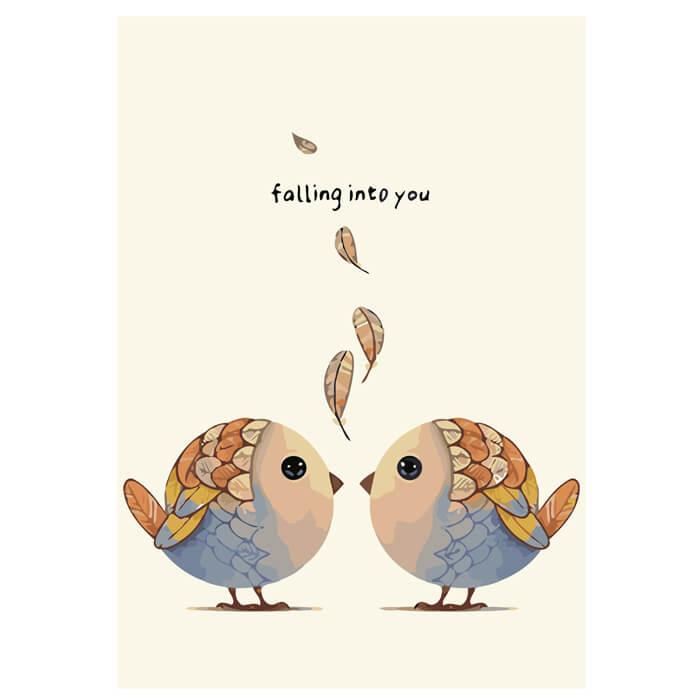 Malen nach Zahlen für Erwachsene Vogelliebe