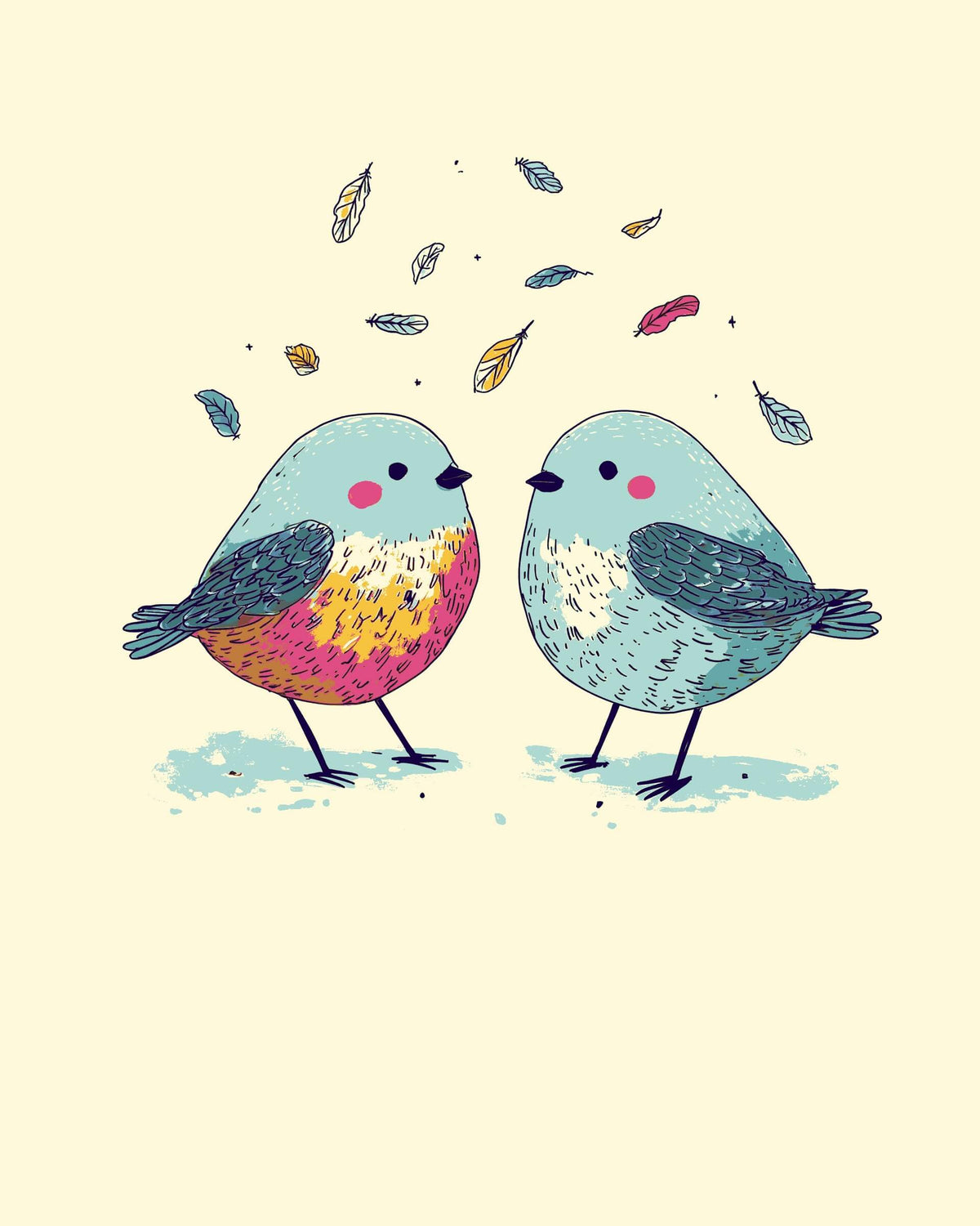 Malen nach Zahlen für Erwachsene Vogelliebe