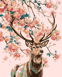 Malen nach Zahlen für Erwachsene Tiere Blumen Elch Orchideen