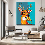 Malen nach Zahlen Elch mit Pizza