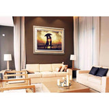 Malen nach Zahlen Paar am meer unter schirm menschen