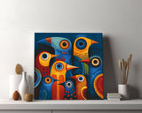 Malen nach Zahlen Vögel abstrakt