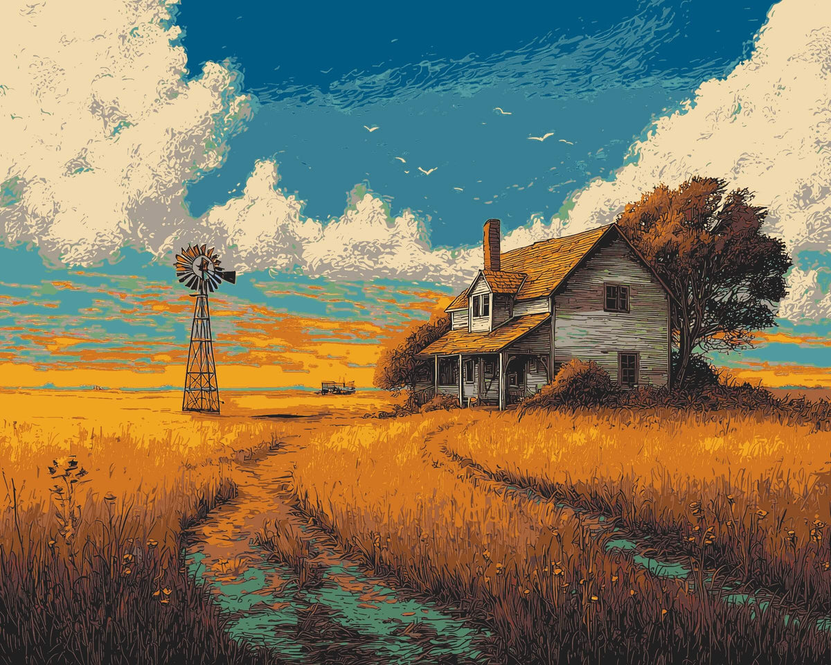 Malen nach Zahlen für Erwachsene Pferdekutsche