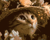 Malen nach Zahlen katzchen mit hut