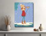 Malen nach Zahlen Weihnachten Fischen Wintertage