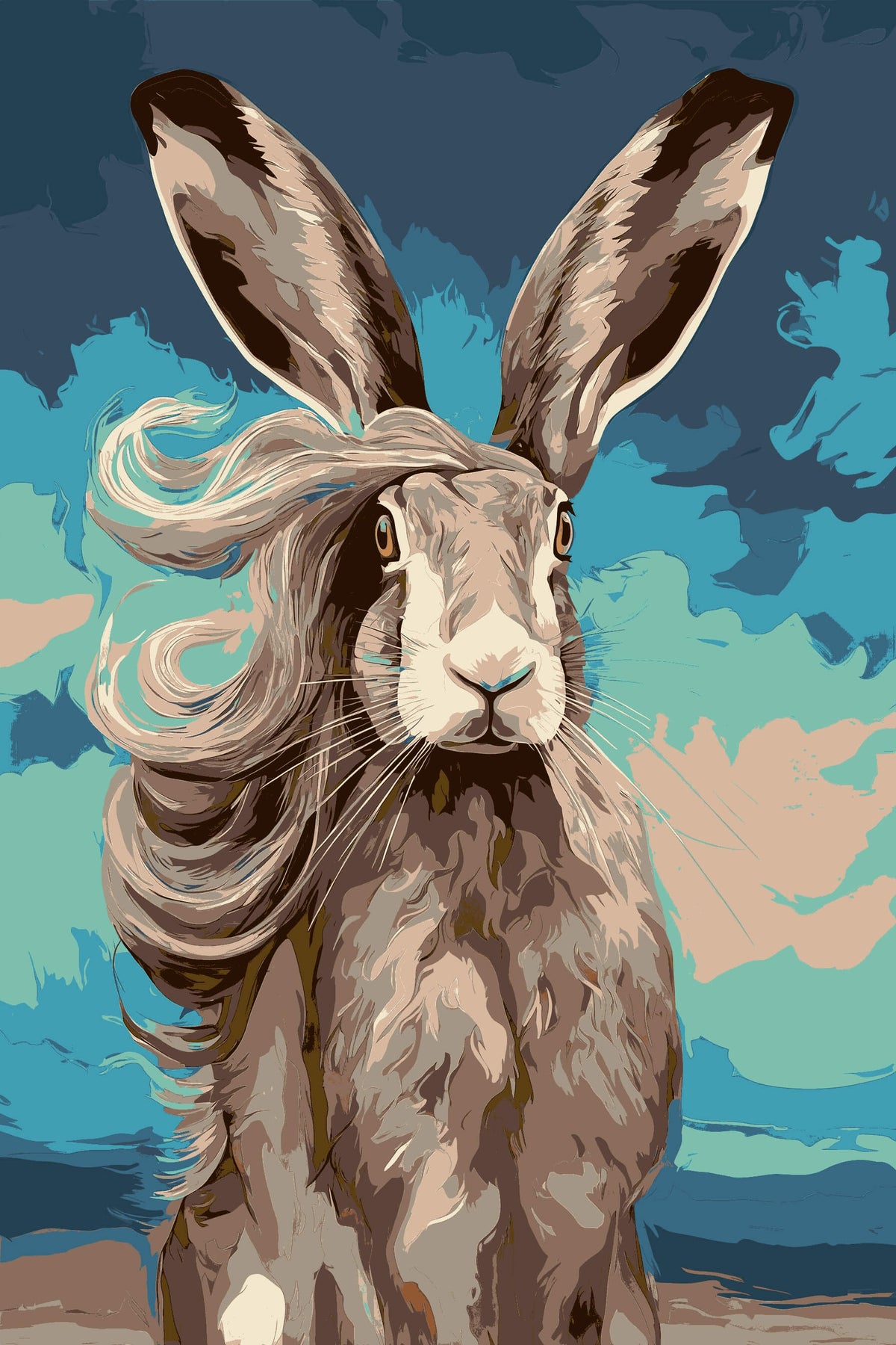 Malen nach Zahlen Hase Tiere