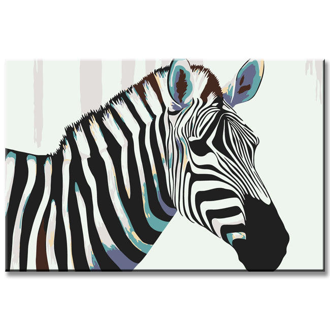 Malen nach Zahlen Zebra Tier