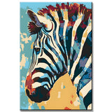 Malen nach Zahlen Zebra Tier