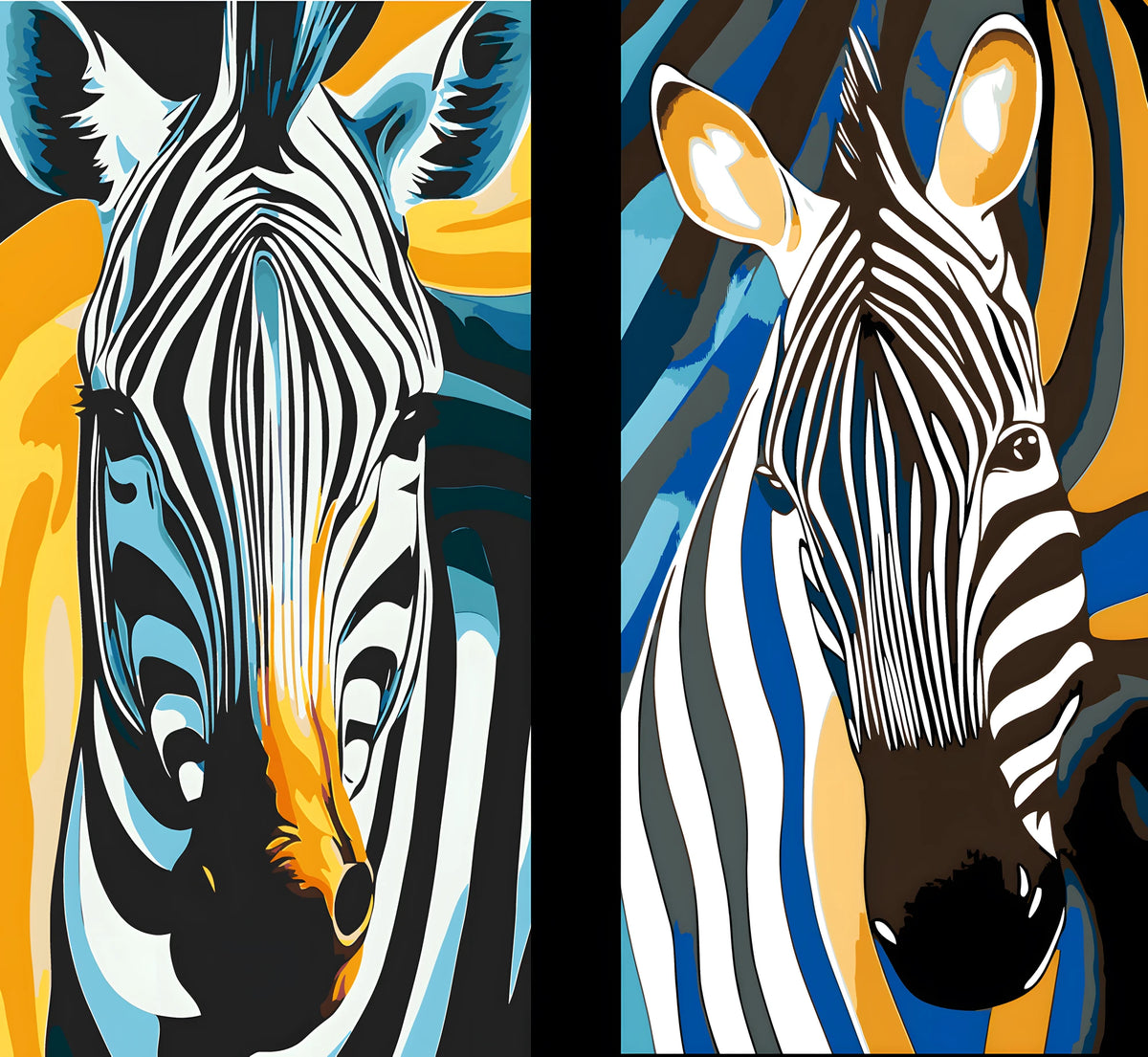 Malen nach Zahlen Zebra tier