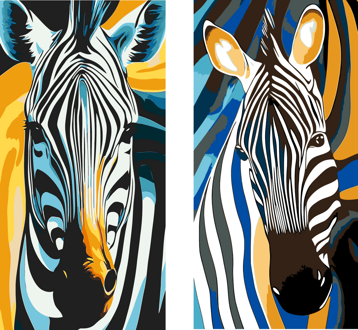 Malen nach Zahlen Zebra tier