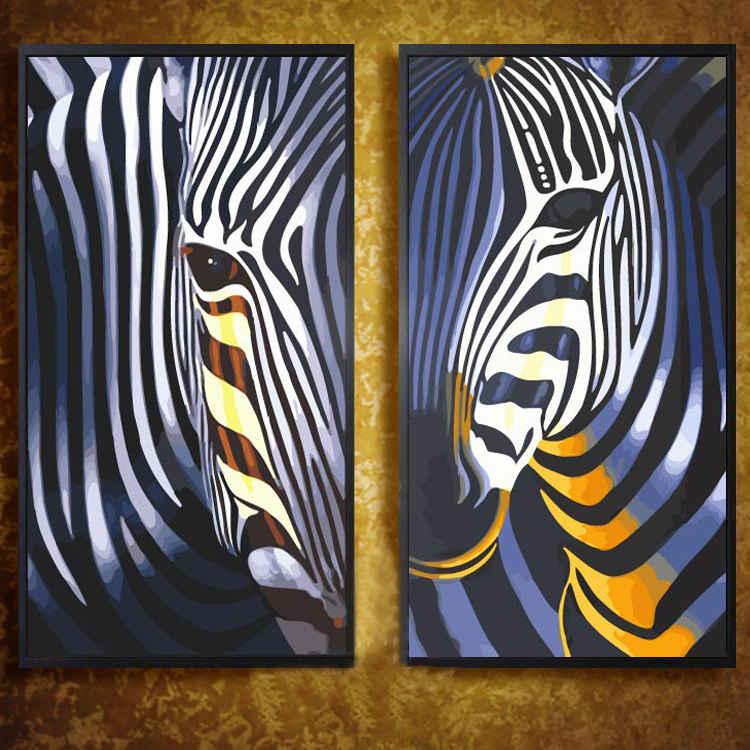 Malen nach Zahlen Zebra tier