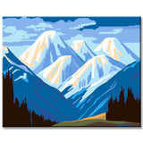 Malen nach Zahlen Gebirge