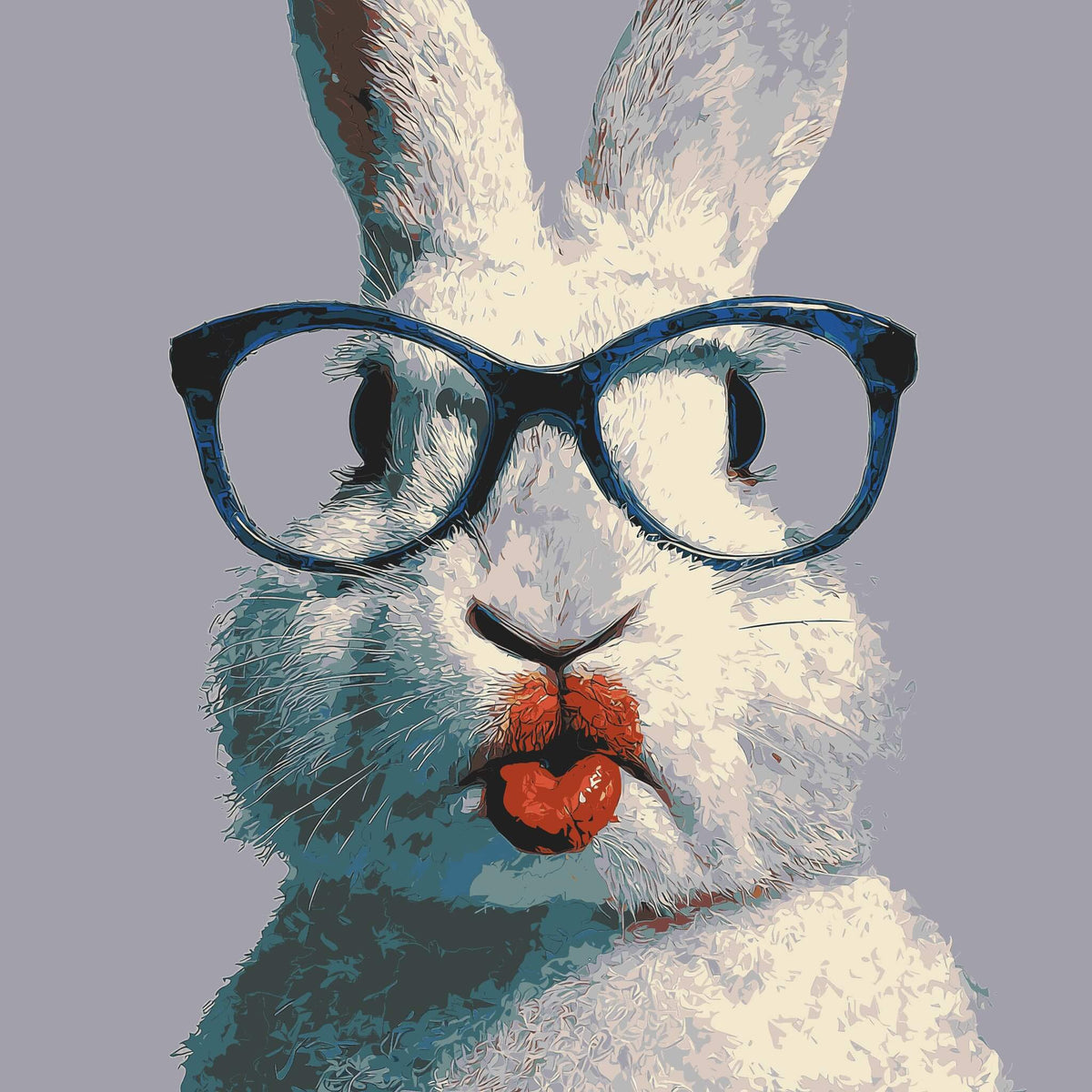 Malen nach Zahlen Tiere Hase rosa