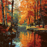 Malen nach Zahlen Wald Bachlauf