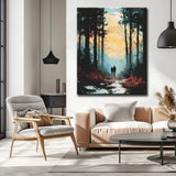 Malen nach Zahlen Winter Allee Paar