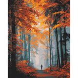 Malen nach Zahlen Herbst Allee