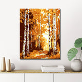 Malen nach Zahlen Waldweg