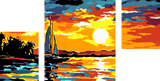 Malen nach Zahlen Fantasy World - 3-teilig (Triptychon)-SS-099-3-teilig