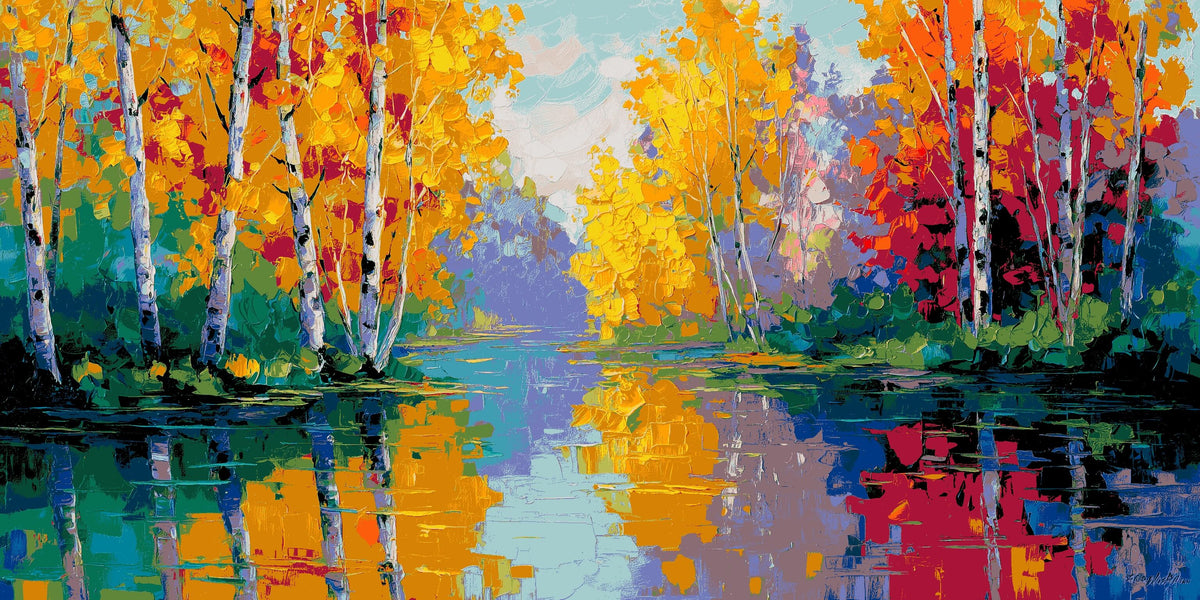 Malen nach Zahlen Pflanzenwelt See