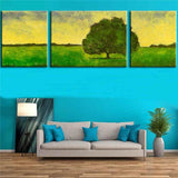 Malen nach Zahlen markanter Baum - 3-teilig (Triptychon)-SS-109