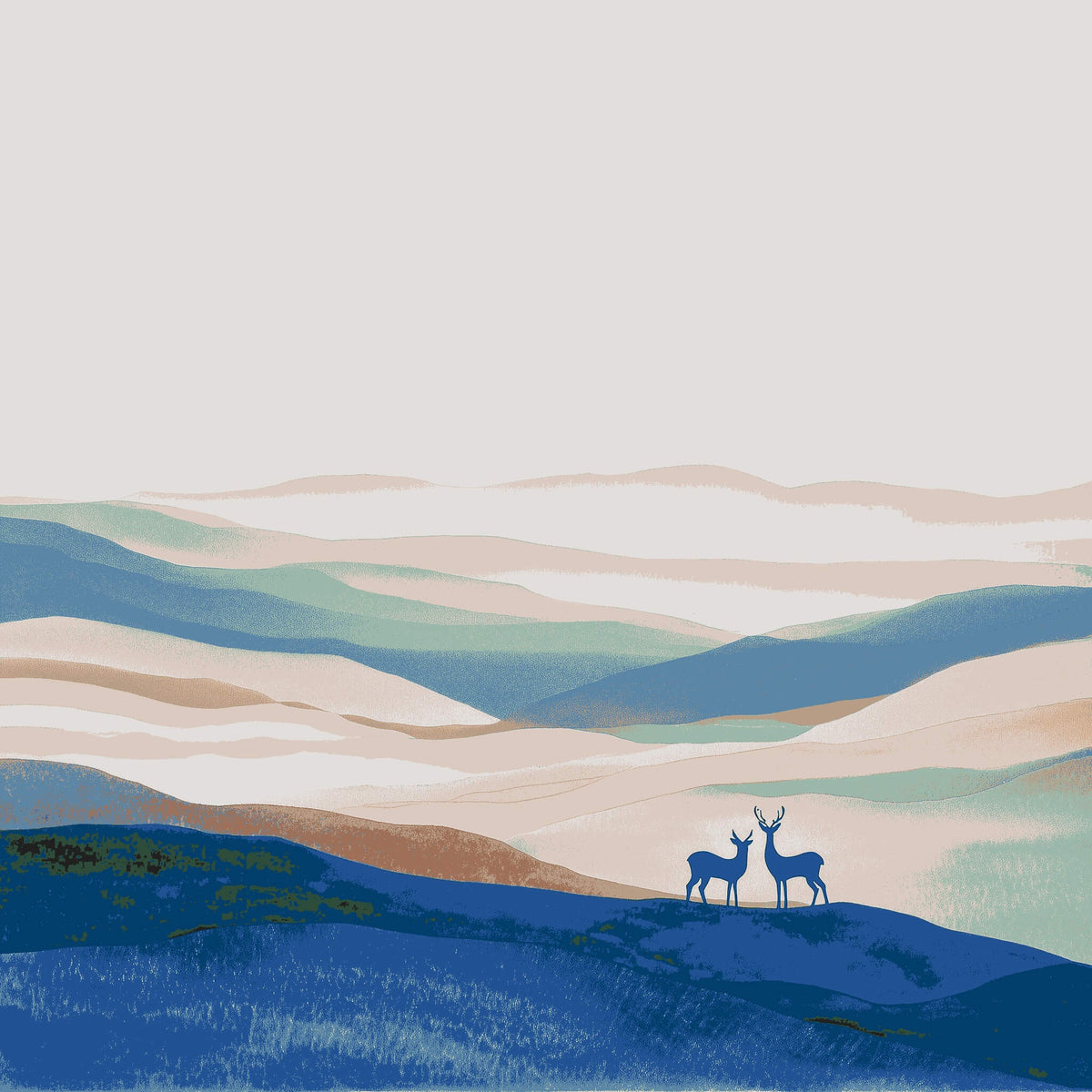 Malen nach Zahlen Lila Hirsche