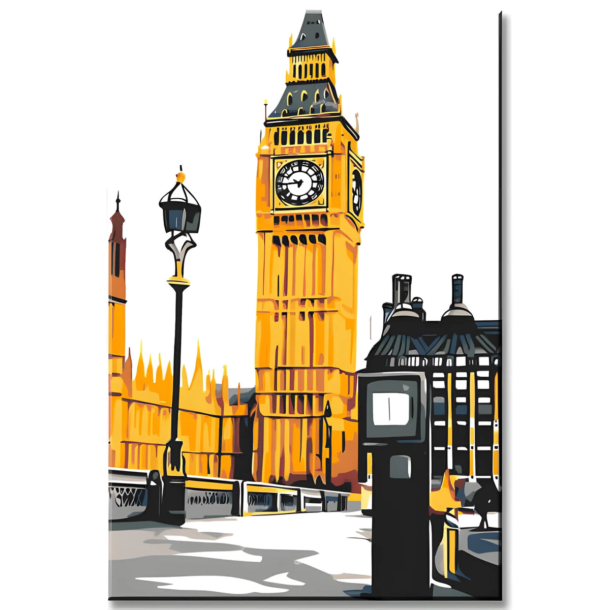 Malen nach Zahlen London Telefonzelle Big Ben
