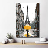 Malen nach Zahlen Paris Eiffelturm Regenschirm