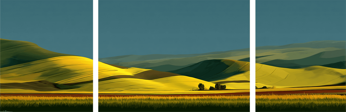 Malen nach Zahlen Triptychon Landwirtschaft