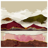 Malen nach Zahlen rosarote Berge