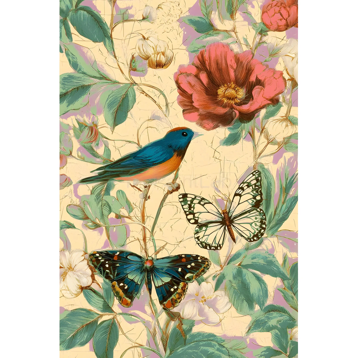 Malen nach Zahlen Vogel Schmetterling