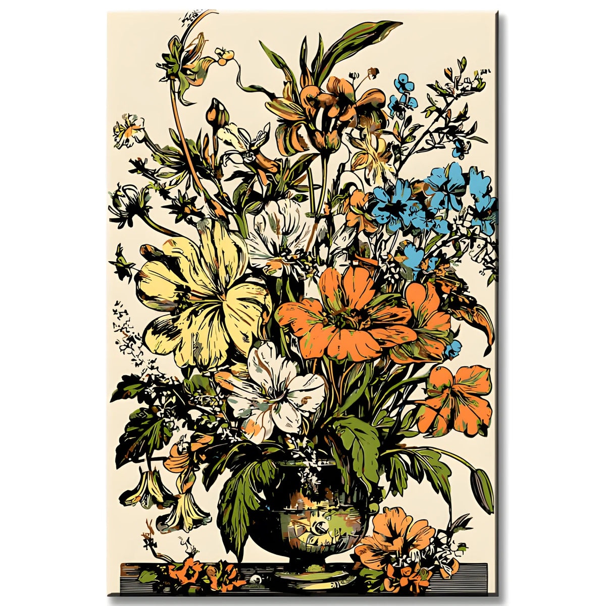 Malen nach Zahlen Blumenstrauss in Vase