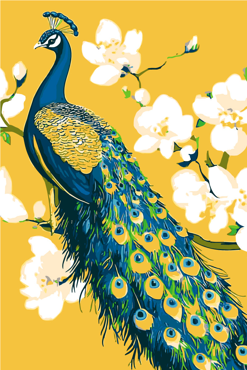 Malen nach Zahlen Pfau