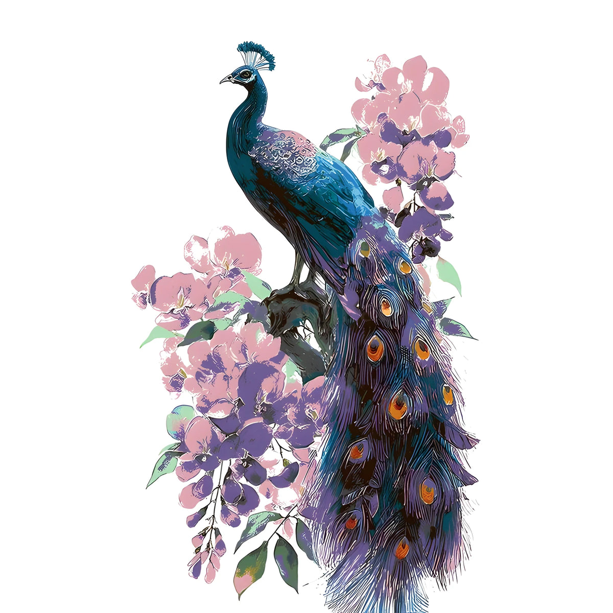 Malen nach Zahlen Pfau