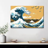 Malen nach Zahlen Wellen Vogelschwarm