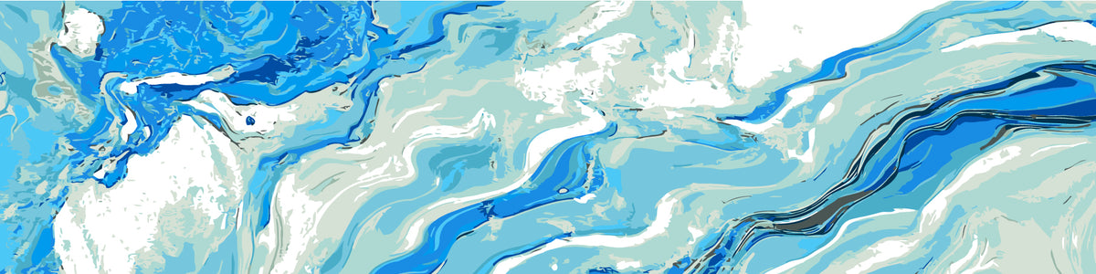 Malen nach Zahlen Farbenspiel blau