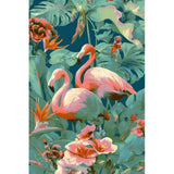 Malen nach Zahlen Tiere Flamingo Blumen