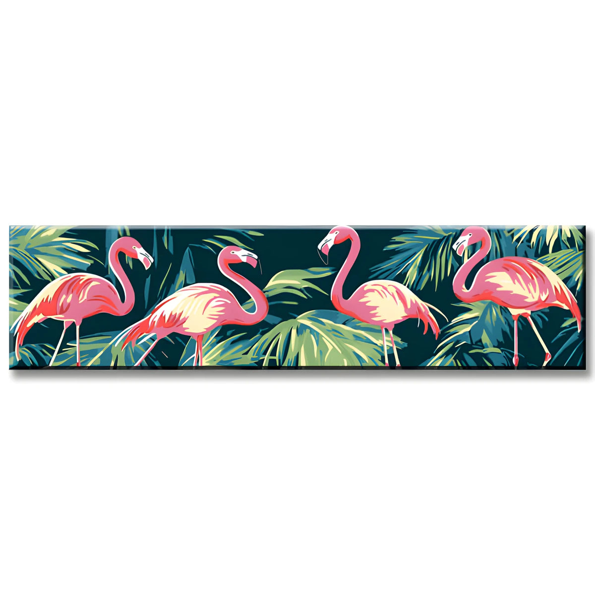 Malen nach Zahlen Tiere Panorama Flamingos