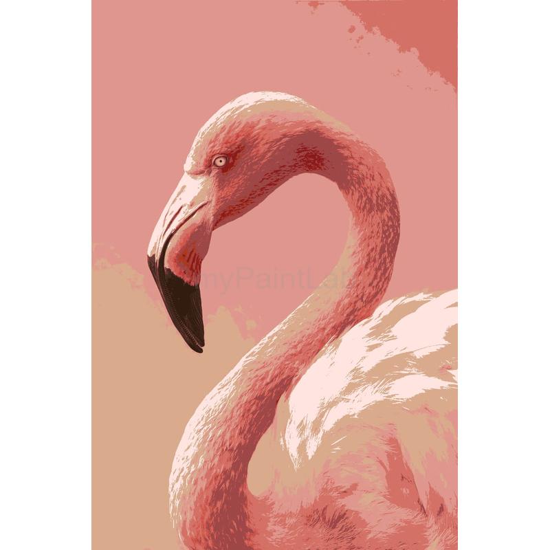 Malen nach Zahlen Tiere Flamingo