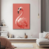 Malen nach Zahlen Vogel Flamingo blau