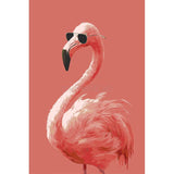 Malen nach Zahlen Vogel Flamingo blau