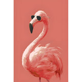 Malen nach Zahlen Vogel Flamingo blau