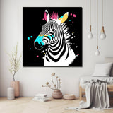 Malen nach Zahlen Tiere Zebra Kleckse